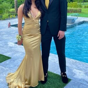 Gold Sherri Hill Prom Dress